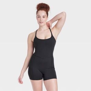 All in Motion Black Short Bodysuit